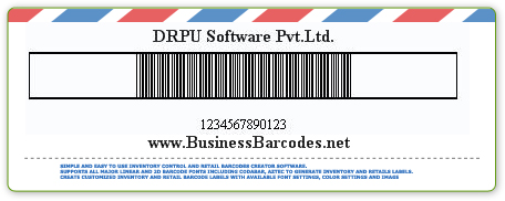 Sample of Logmars Barcode Font  by Barcodes for Post Office Software