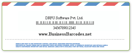 Sample of Planet Barcode Font  by Barcodes for Post Office Software