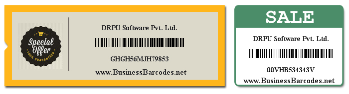 Samples of Code 128 Barcode Font generated by Professional Edition