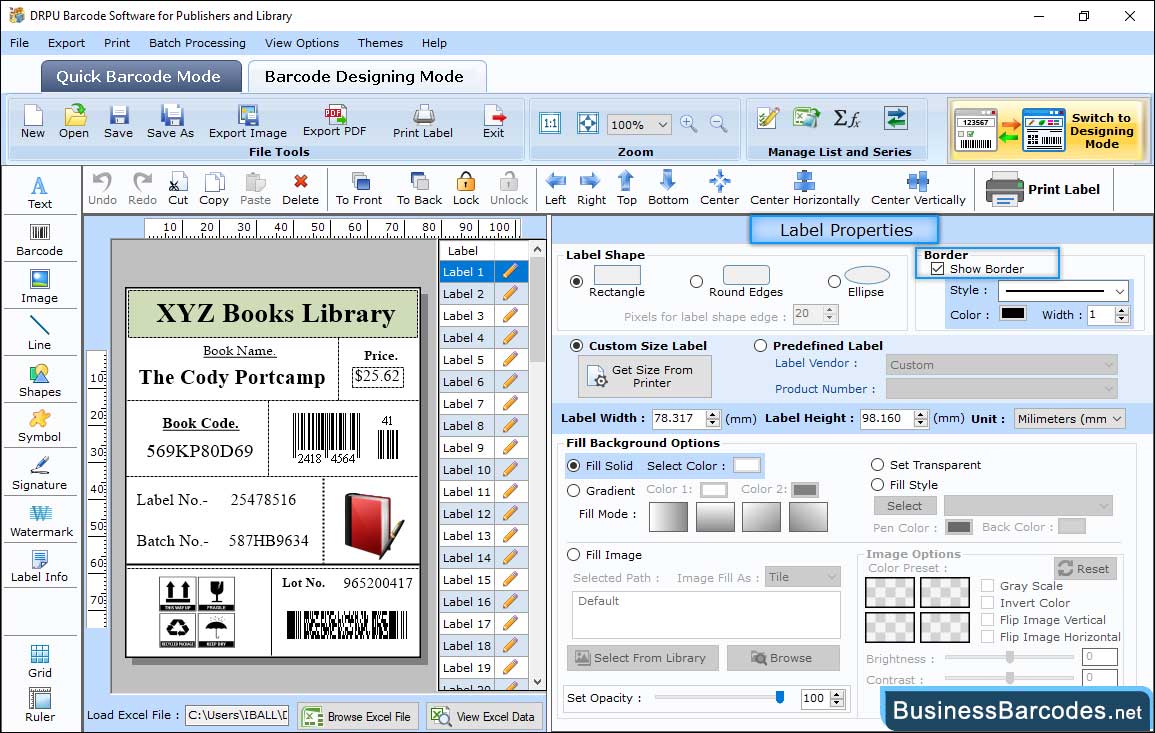 Business Barcodes for Publishers and Library