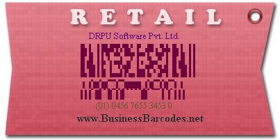 Sample of Databar Stacked 2D Barcode Font by Barcodes for Retail industry