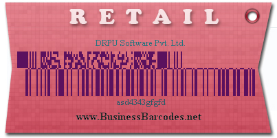 Sample of Databar Code128 Set A 2D Barcode Font by Barcodes for Retail industry
