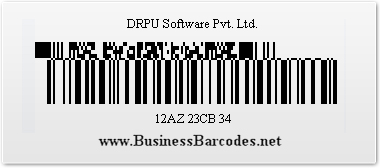 Sample of Databar Code 128 Set A 2D Barcode Font by Standard Edition 