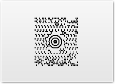 Sample of MaxiCode 2D Barcode Font by Standard Edition 
