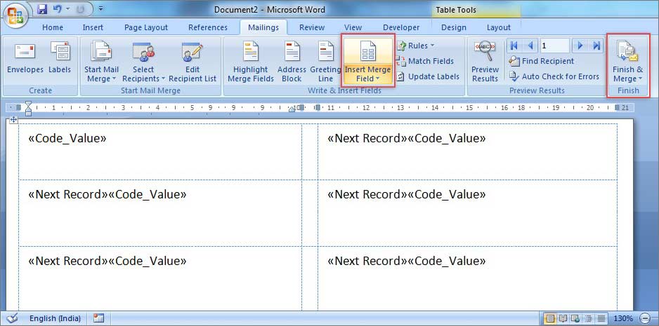 Design Barcode with MS Word