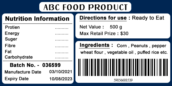 Food Barcode Label