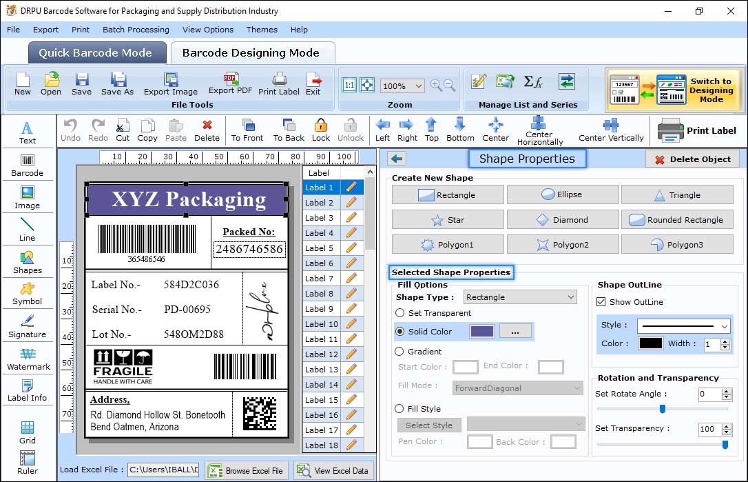 Packaging Barcode Software Packaging Barcode Software