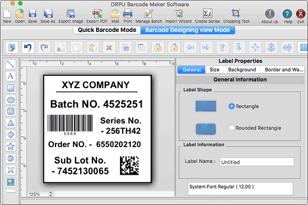 mac barcode standard