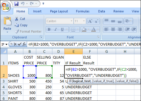 nested if statement Screnshots