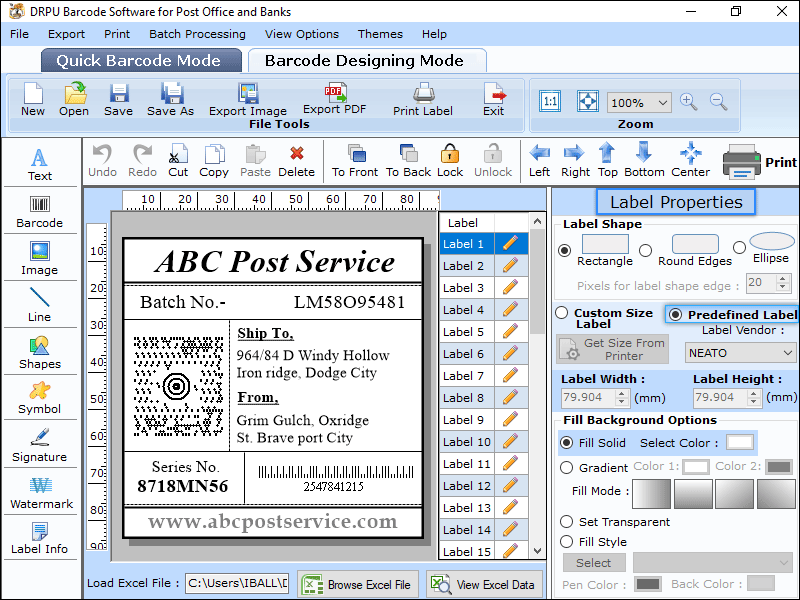 Barcodes in Postal service