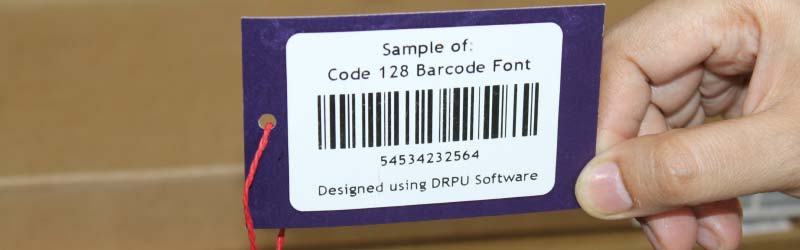 used CODE-128 Barcode label