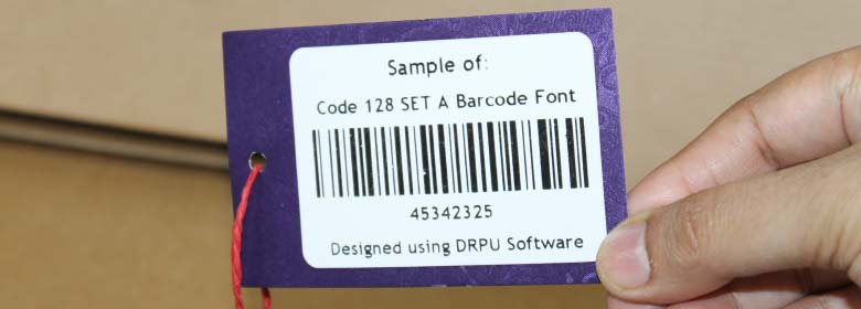 Code 128 SET A barcode internationally