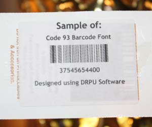 Barcode Code-93 label using