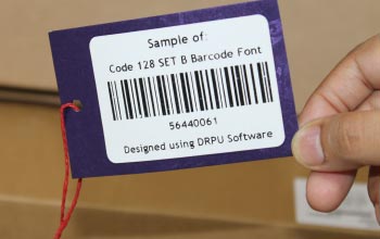 Usage of Code 128 SET B Barcode