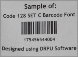 Code 128 SET C Barcode