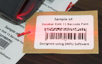 Scanner Reads Databar EAN 13 Barcode