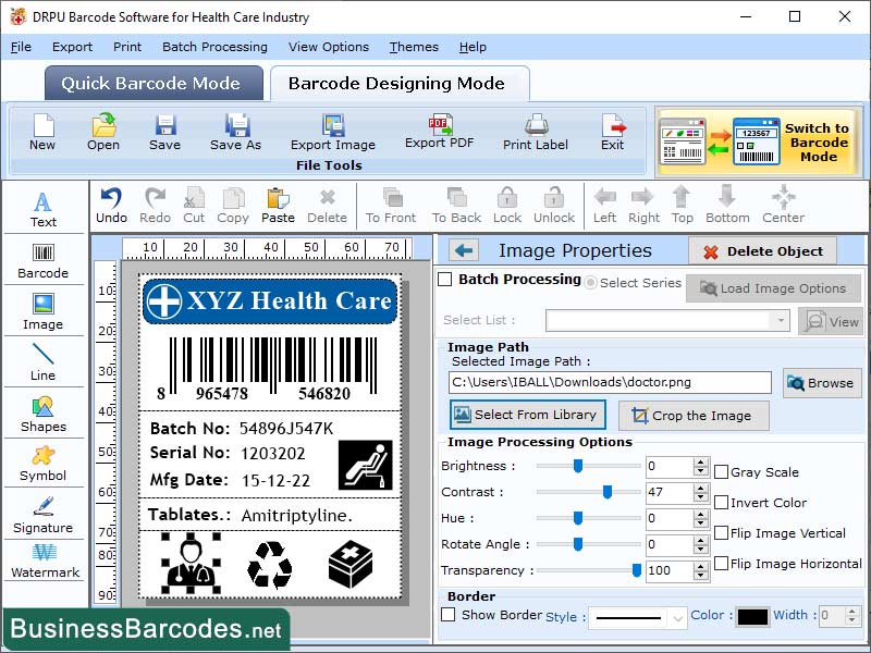 Printing Healthcare Barcode Maker Windows 11 download