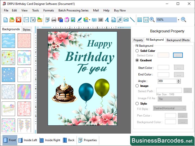 Screenshot of Birthday Card Maker Templets