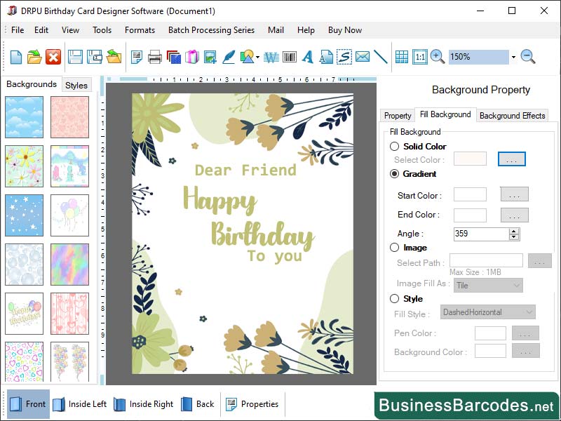 Screenshot of Free Printable Birthday Card Online 10.3