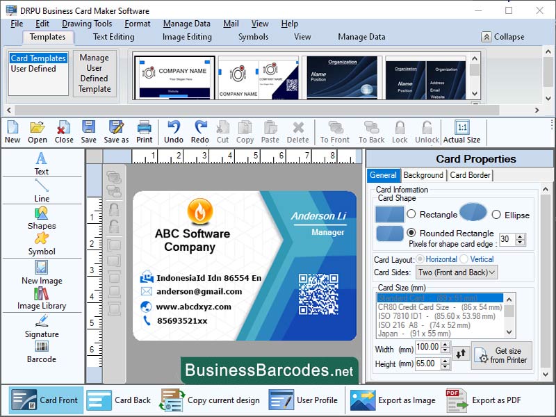 Screenshot of Download Company Id Card Designer App