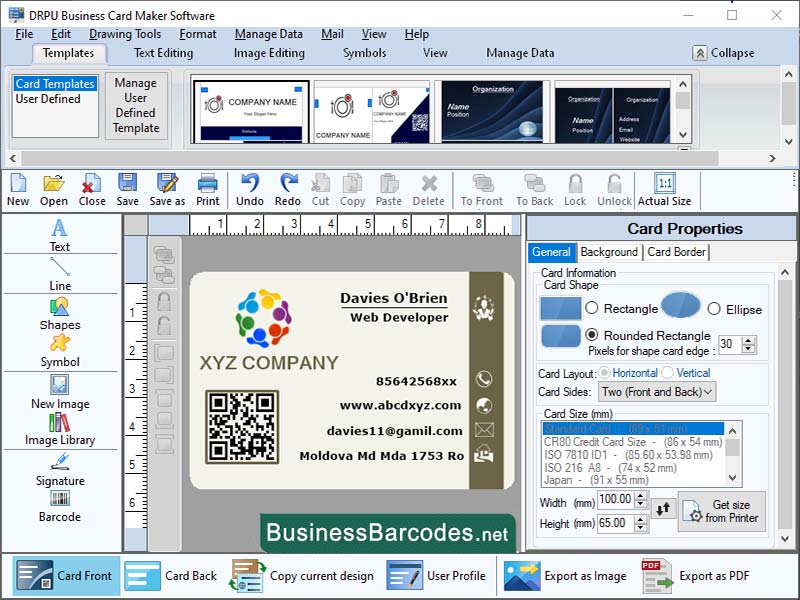 Professional Business Cards Tool Windows 11 download