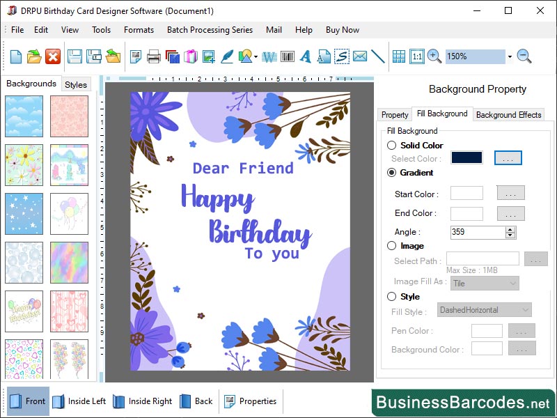 Screenshot of Reliable Birthday Card Maker Tool