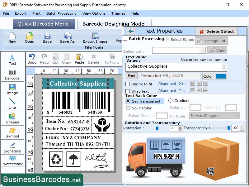Screenshot of Barcode Maker for Cost Reduction