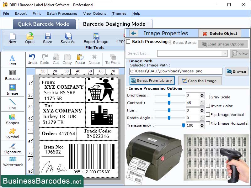 Screenshot of Data Bar Element Scanning Application