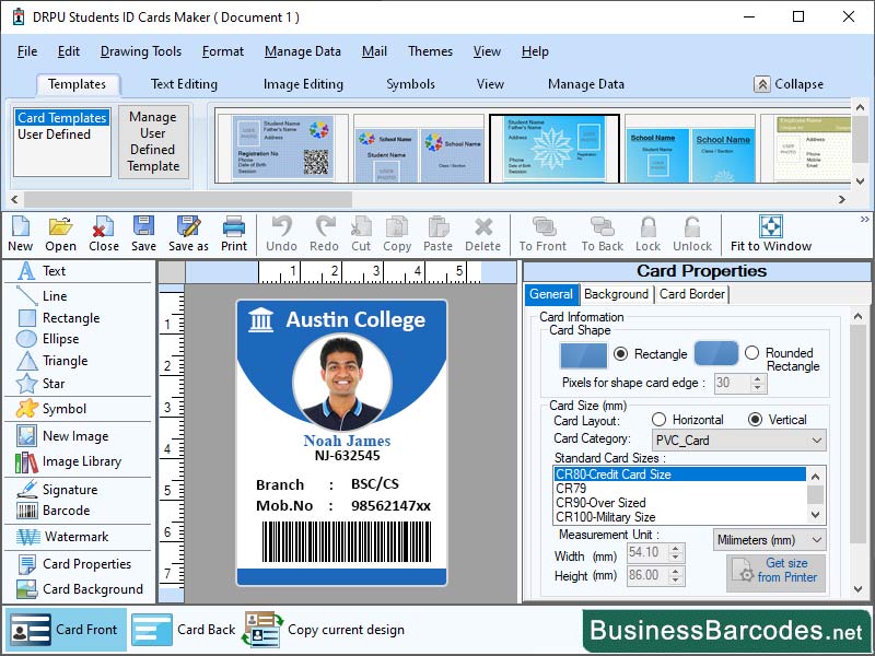 Screenshot of Functionable Id Card Maker Software