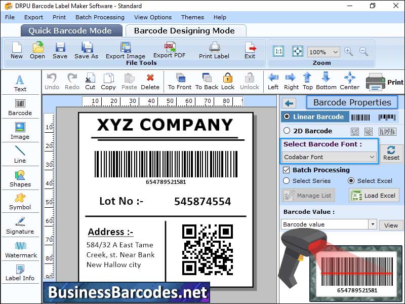 Windows 10 Codabar Barcode Generator Tool full