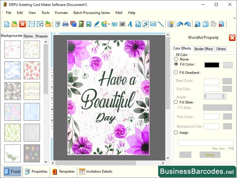 Screenshot of Custom Greeting Card Maker 11.3