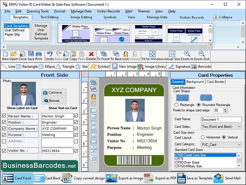 Screenshot of Digital Gate Pass Management System