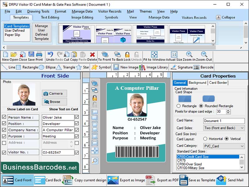 Screenshot of Visitor Management Software for Windows 8.6.5