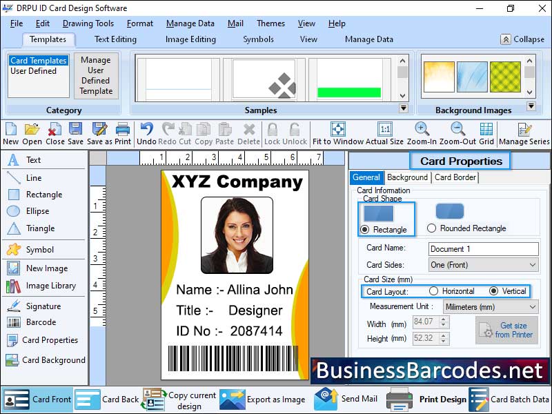 Screenshot of Badge Design Generator Software