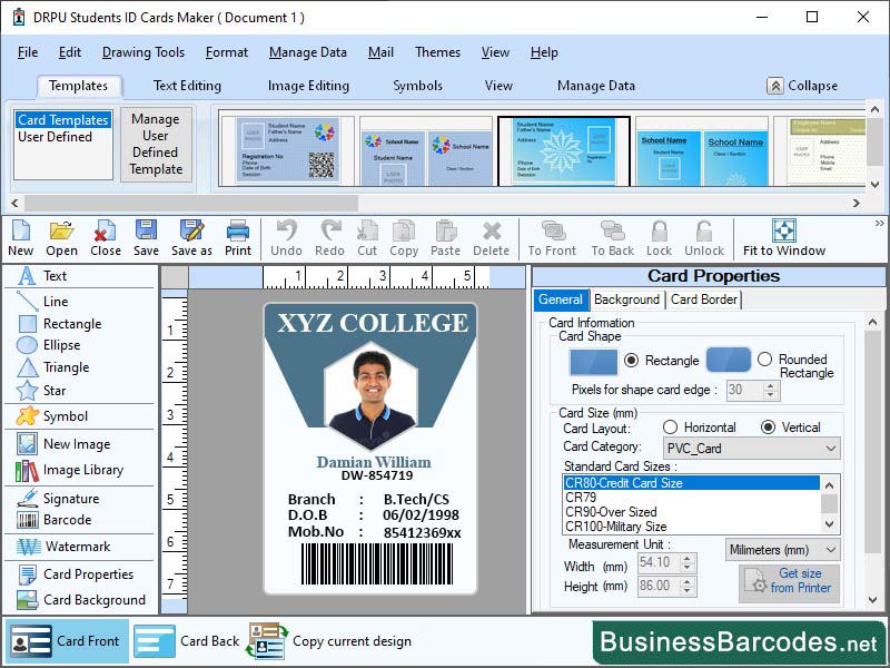 Student ID Card Generator Tool Windows 11 download