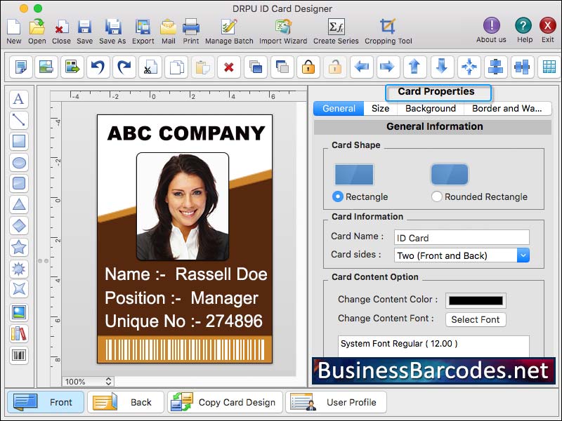 Mac ID Badges Maker for Employee 11.8 full