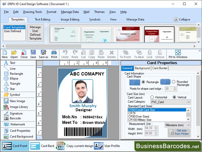 Professional Identity Card Software software