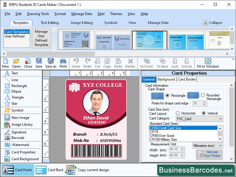 Screenshot of Student Id Data Import Tool