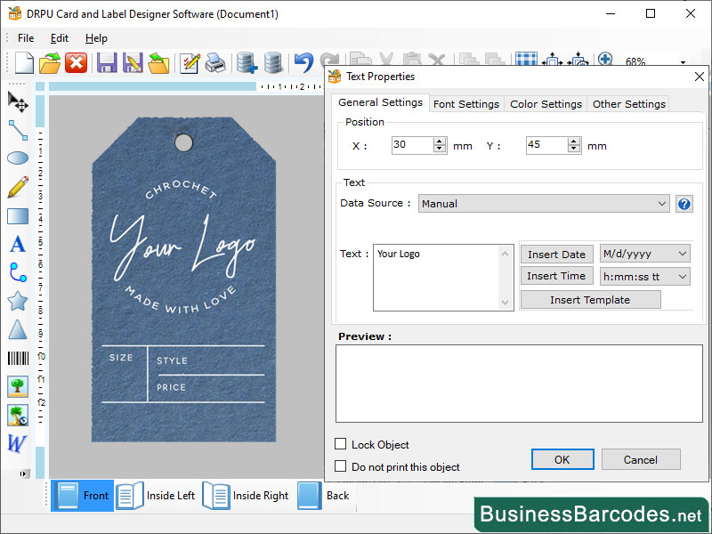 Screenshot of Badge Barcode Card Maker 9.5.1.7