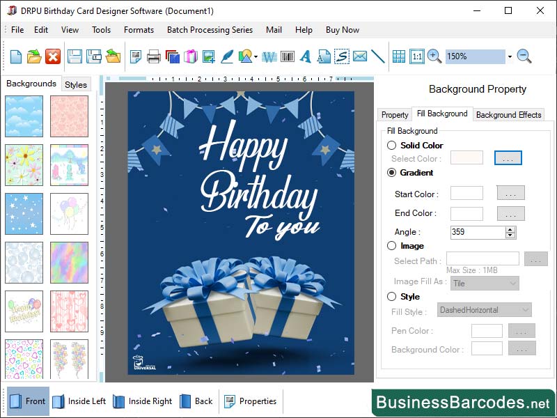 Screenshot of Install Birthday Card Designer Software