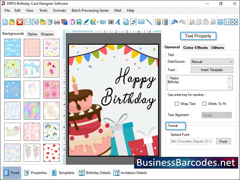 Windows 10 Template Design Birthday Card full