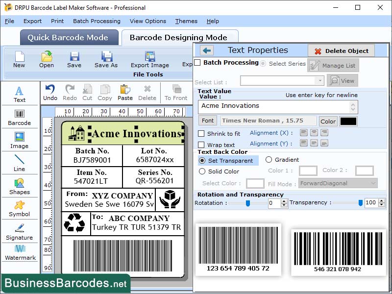 Windows 10 Linear Barcode Software full