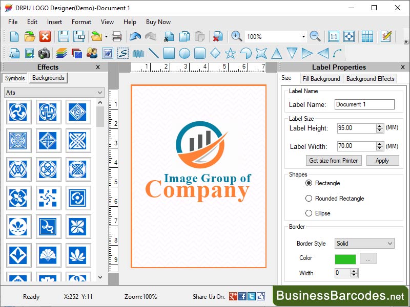 Screenshot of Commercial Brand Logo Maker Software 5.2.9