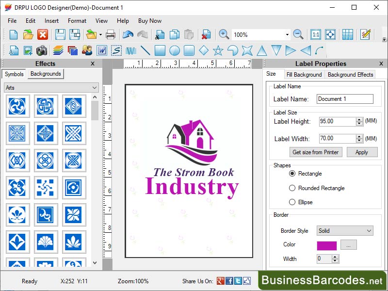Screenshot of Online Logo Creator Program 9.6.1.1