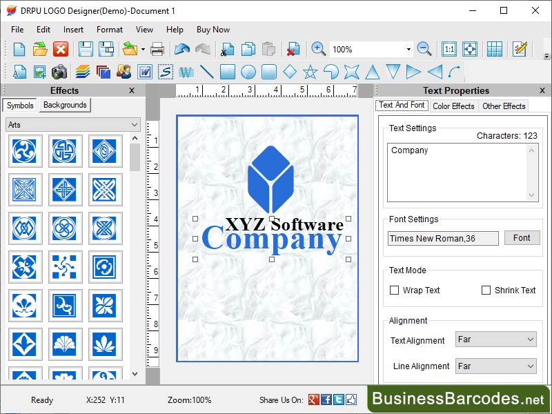 Screenshot of Design Customized Logo Software