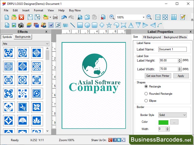 Screenshot of Multiple Logo Maker Application