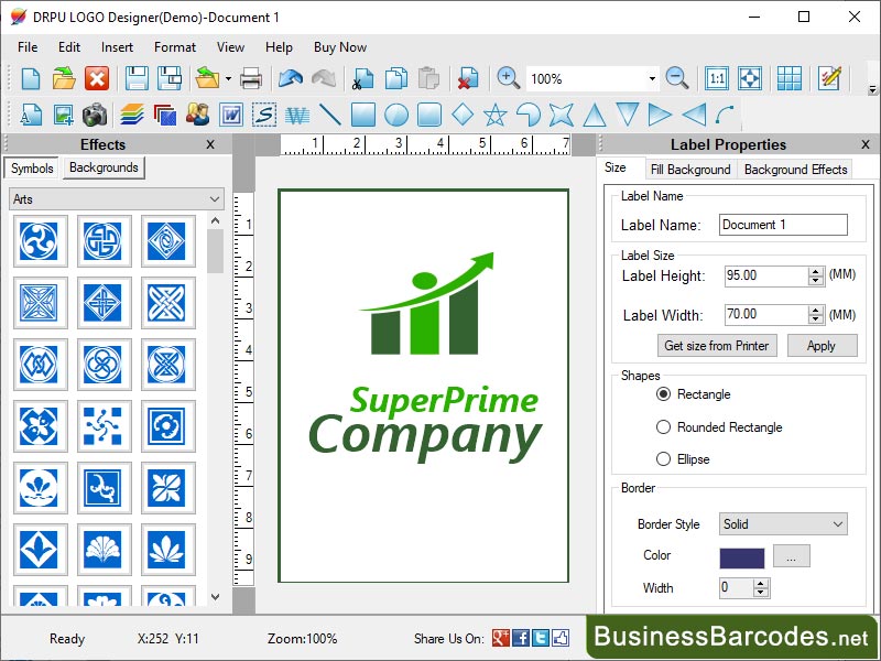 Screenshot of Professional Logo Maker Software