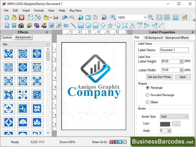 Screenshot of Professional Logo Maker Application