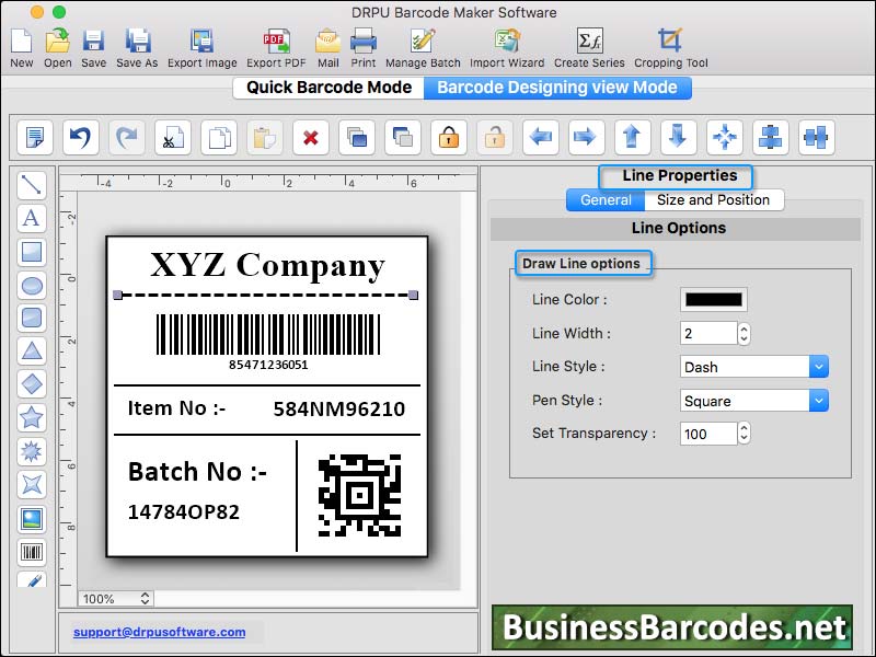 Mac Barcode Label Customizing Tool software
