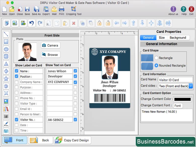 Screenshot of Mac ID Card Formatting Tool